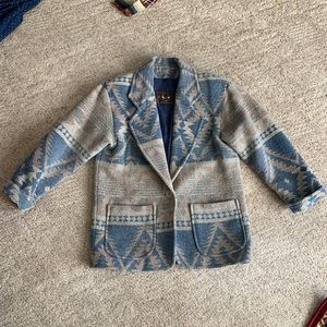 French Country Express Aztec boxy coat blazer size small